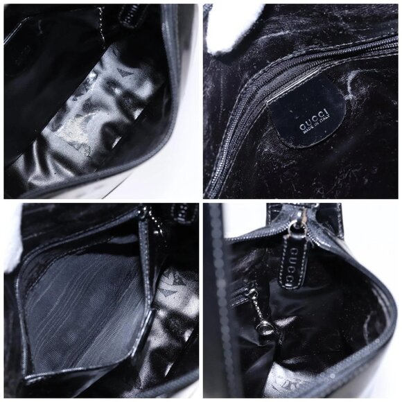 GUCCI Shoulder Bag Patent leather Black Silver 007 - Picture 14 of 15